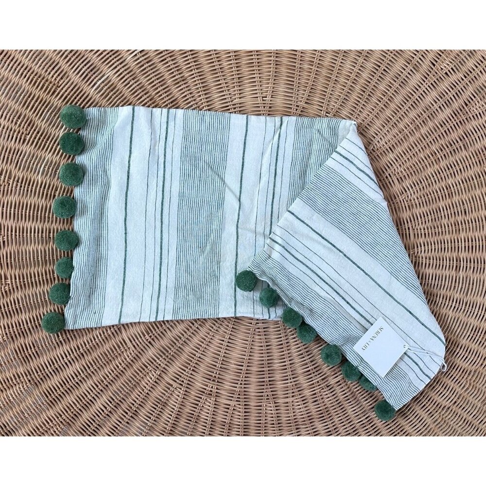 NEW Serena & Lily Luca Pillow Cover (14”x30”)-Moss Green